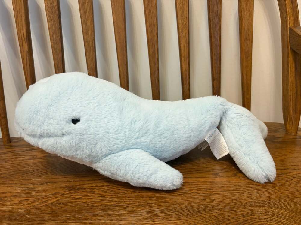 Lambs & Ivy Oceania Baby Soft Blue Whale Plush Stuffed Animal Toy